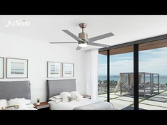 Ανεμιστήρας οροφής από σατέν νικέλιο με 5 λεπίδες MDF