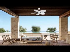 Διακοσμητικός τροπικός ανεμιστήρας οροφής με ελαφρύ κινητήρα συνεχούς ρεύματος