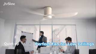 Ανεμιστήρας οροφής White Flush Mount για χαμηλές οροφές