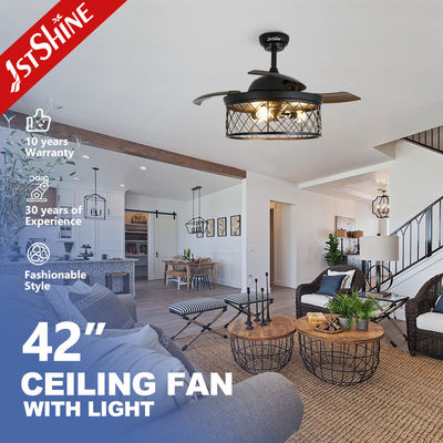 Αγορά Προσαρμοσμένο σχεδιασμό 1stshine Φανατικός οροφής με κρυμμένες λεπίδες και φως LED σε μαύρο χρώμα ηλεκτρονική κατασκευή