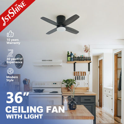 Αγορά 1stshine LED ανεμιστήρας οροφής με φως Μικρό 36 ιντσών Flush Mount Αναστρέψιμες λεπίδες MDF ηλεκτρονική κατασκευή