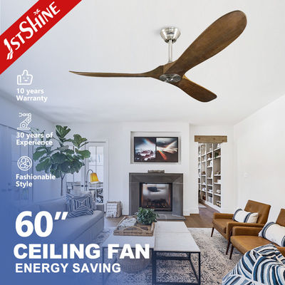 Αγορά 1stshine 60 ιντσών μεταλλικός ανεμιστήρας οροφής με κινητήρα συνεχούς ρεύματος 35W και ξύλινη προπέλα εξοικονόμησης ενέργειας ηλεκτρονική κατασκευή