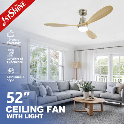 Αγορά OEM 110v Solid Wood Smart Ceiling Fan Color Changing Led Light AC Motor Ηλεκτρικό κινητήρα κυψελών ηλεκτρονική κατασκευή