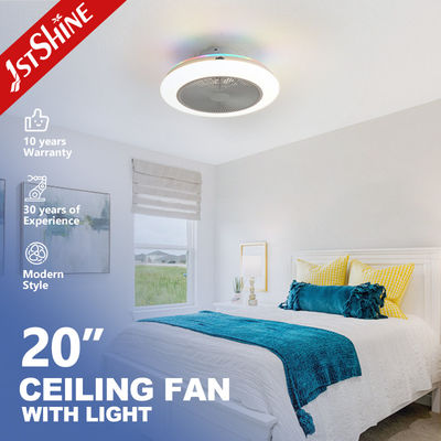 Εστιατόριο 20 ιντσών LED ανεμιστήρας οροφής με τηλεχειριστή και RGB πολυχρωματικό φως κρυμμένες λεπίδες