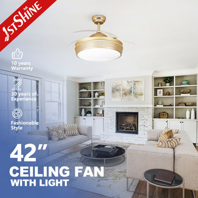 Καλή τιμή Διαφανής κρυμμένος ανεμιστήρας οροφής με φως LED 1stshine Luxury European Design σε απευθείας σύνδεση