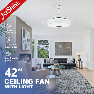 Διοίκηση WiFi 3 ταχύτητες 65W ανασυρόμενο φως ανεμιστήρα με κρυμμένη λεπίδα