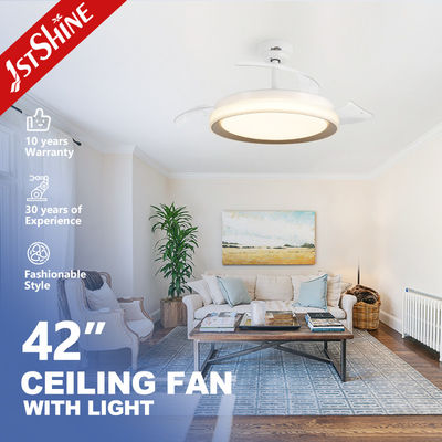 Καλή τιμή Οικιακό ξενοδοχείο Γραφείο LED ανεμιστήρας οροφής Ανασυρόμενες λεπίδες PC και 3000K/4000K/6000K LED φως σε απευθείας σύνδεση