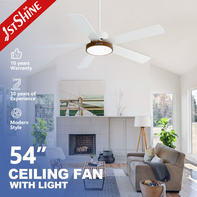 Καλή τιμή 1stshine/OEM Logo MDF Blades Ceiling Fan με διαφωτιστικό LED και κινητήρα συνεχούς ροής σε απευθείας σύνδεση