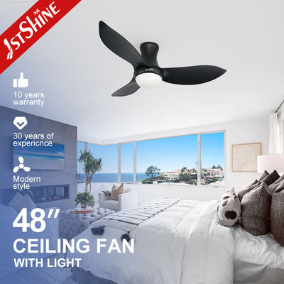 Μαύρο Led 3 ABS φτερούγες Φανατήρας οροφής Dc κινητήρας σύγχρονος σιωπηλός φλυτζάνης
