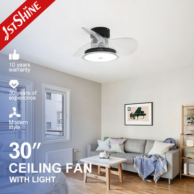 30 ιντσών LED φωτισμός Φανατικός οροφής 3 ABS Διαφανείς λεπίδες μαλακό άνεμο και APP διακόπτης στυλ 2-