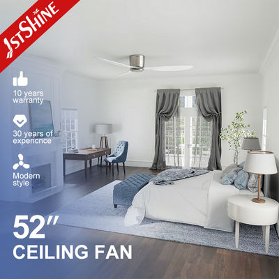 Χαμηλό προφίλ Flush Mount Fancy πλαστικές λεπίδες Commercial App-Controlled LED Ceiling Fan