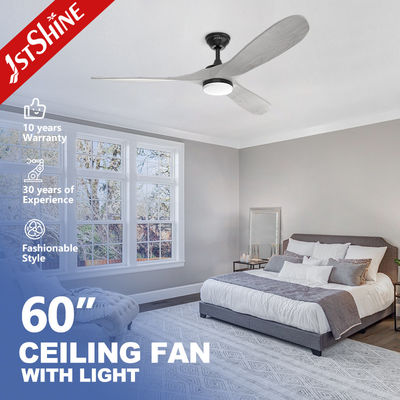 110-240V/50Hz-60Hz ξύλινες λεπίδες Δαμαστούμενος ανεμιστήρας οροφής με τηλεχειριστήριο και φως LED
