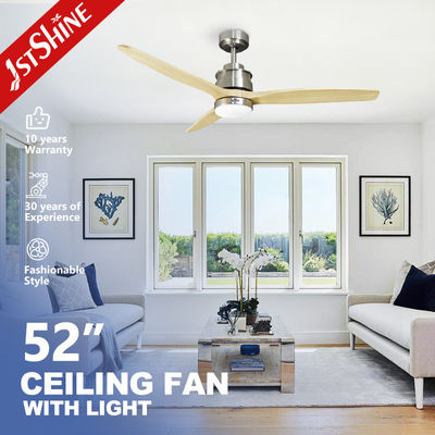 Καλή τιμή 1stshine 52inch 132cm Σύγχρονος ανεμιστήρας οροφής ξύλου με φώτα LED εξοικονόμηση ενέργειας DC σε απευθείας σύνδεση