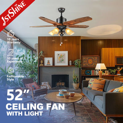 Καλή τιμή OEM Ενεργειακή εξοικονόμηση Τραβήξτε διακόπτη ανεμιστήρα οροφής με 5 ξύλινες λεπίδες σε απευθείας σύνδεση