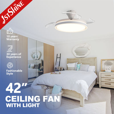 Καλή τιμή 42-Inch Retractable Ceiling Fan Light Foldable Blades Dimmable LED Light σε απευθείας σύνδεση