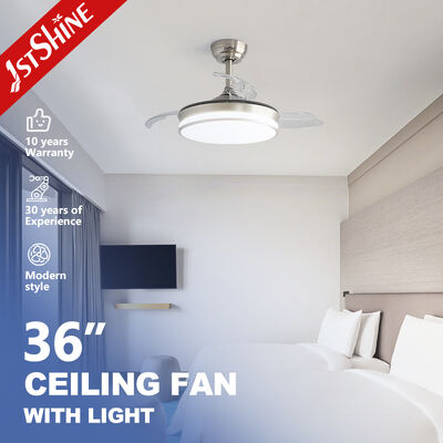 36 ιντσών συρρικνώσιμος ανεμιστήρας οροφής με χαμηλώσιμο φως και αναδιπλώσιμες λεπίδες για υπνοδωμάτιο ή γραφείο